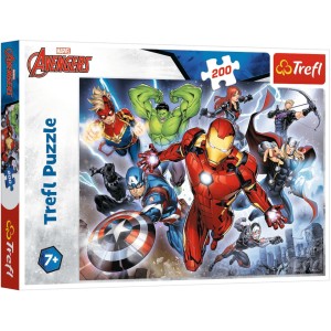 Puzzle Marvel 200 el. Waleczni Avengersi Disney Trefl 13260