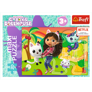 Puzzle 20 MiniMaxi Koci Domek Gabi 20 elementów 3+ Trefl 21158