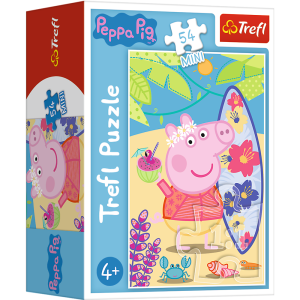 Puzzle 54 mini Świnka Peppa na plaży 54 elementy 4+ Trefl 19626