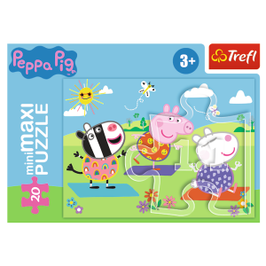 Puzzle 20 miniMAXI Świnka Peppa 20 elementów Peppa Pig 3+ Trefl 21124