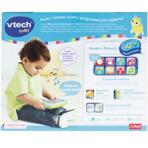 Tablet Wesoły tablecik litery cyfry interaktywny edukacyjny 61800 Vtech