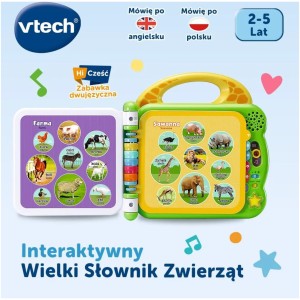 Wielki słownik zwierząt edukacyjny polsko – angielski książka 61457 Vrtech