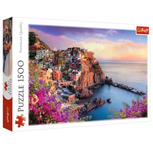 Puzzle Widok na miasteczko Manarola Włochy 1500 elementów Trefl 26137